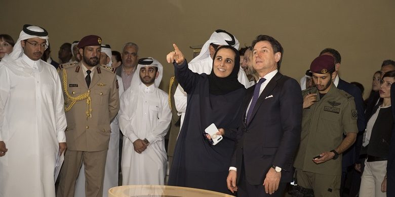 Italian premier visits National Museum of Qatar