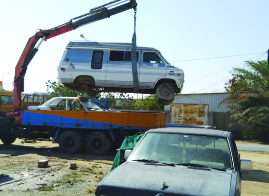 Abandoned vehicles, equipment removed
