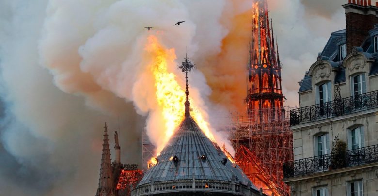 Notre Dame Cathedral fire in Paris destroys iconic spire