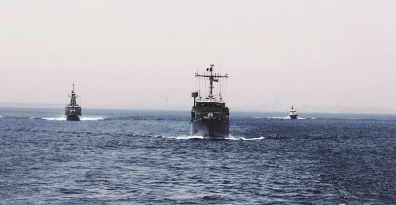 Qatari Amiri Naval Forces conduct joint exercise with French Navy