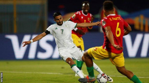 Algeria beat Guinea 3-0 and qualify for quarterfinals of African Nations Cup