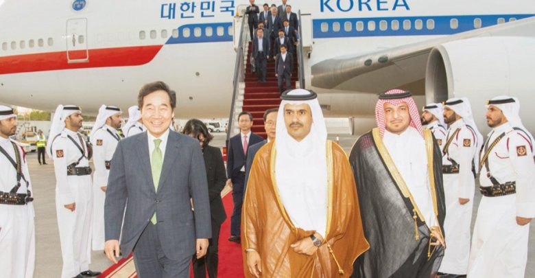 Korean PM arrives in Doha