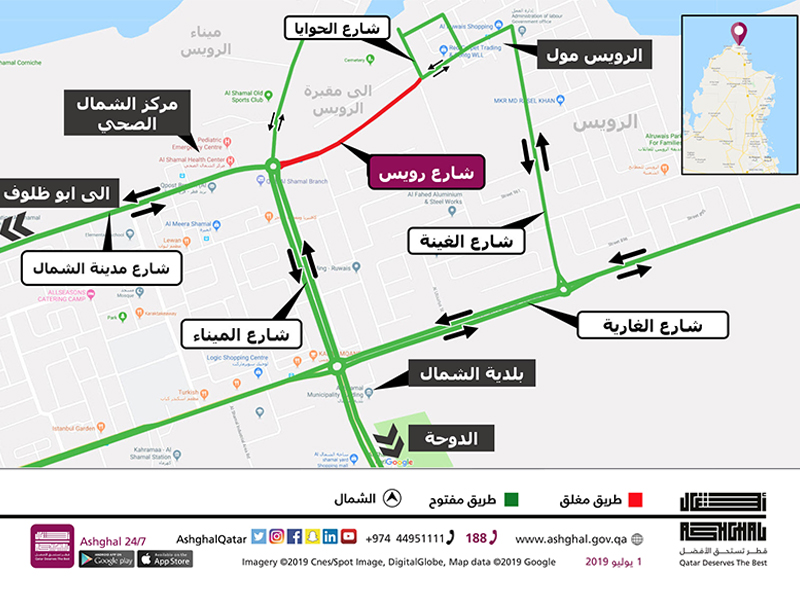 Partial Closure of Ruwais Street for 3 months