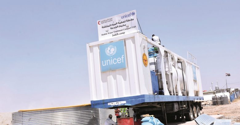 QRCS offers water, sanitation services to displaced in Iraq