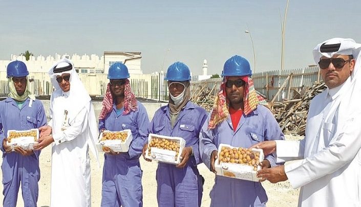 Dates distributed to workers at Al Khor Municipality