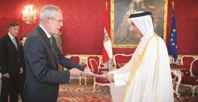 President of Austria receives credentials of Qatar’s Ambassador