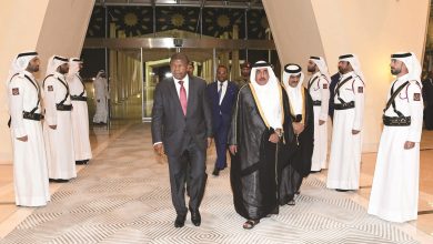 President of Angola arrives in Doha