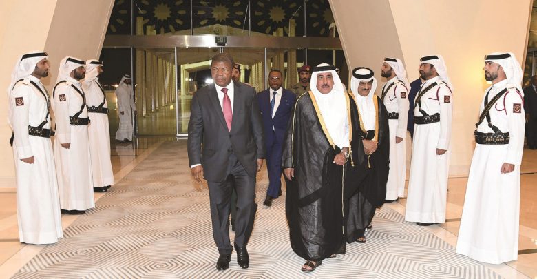 President of Angola arrives in Doha