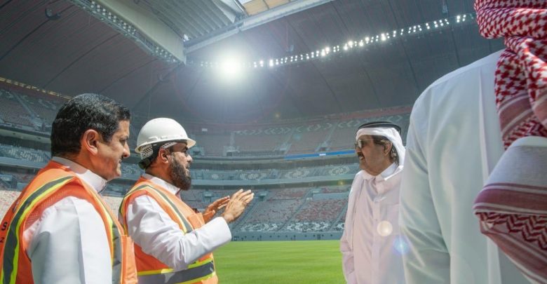 Father Amir visits Al Bait Stadium