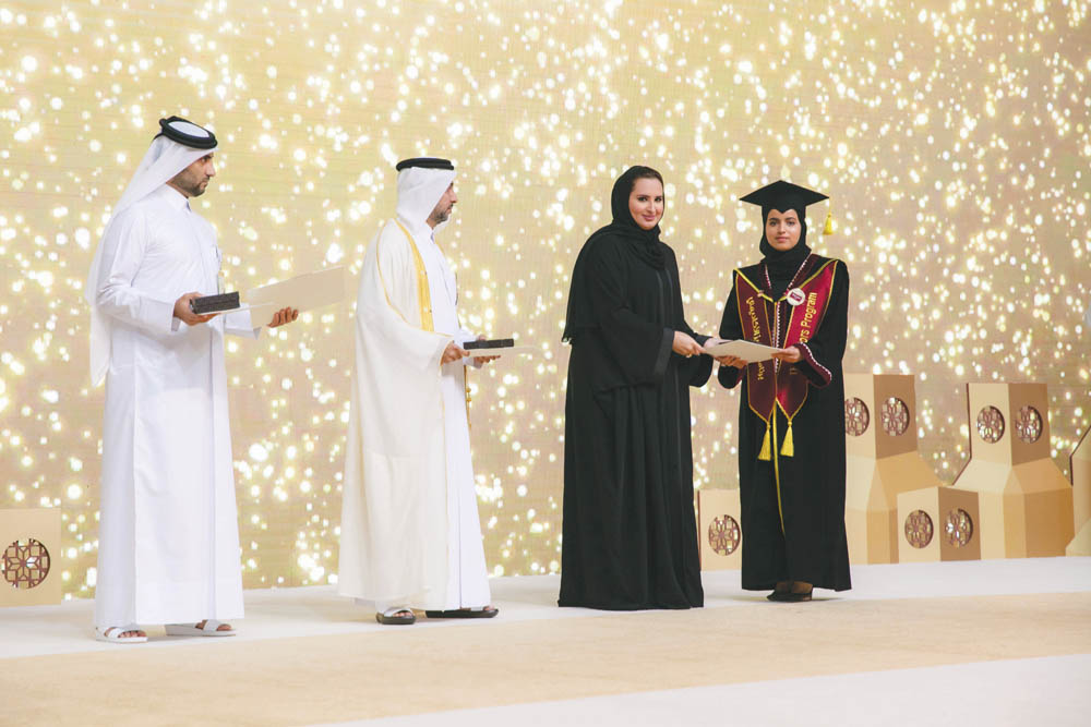 Sheikha Jawaher honours QU female graduates