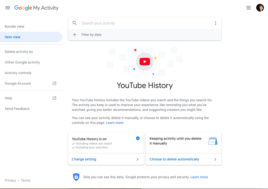 How to auto-delete your YouTube history