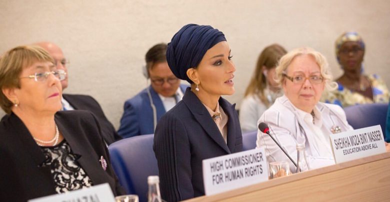 Sheikha Moza participates in Social Forum of Human Rights Council at UN
