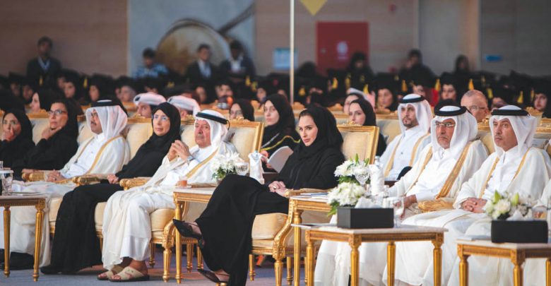 Sheikha Jawaher honours QU female graduates