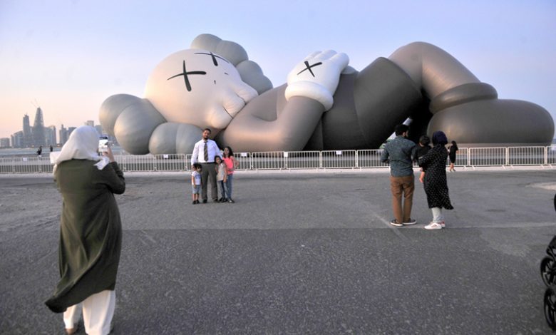 Doha’s latest public art is a giant in ‘Holiday’ mood