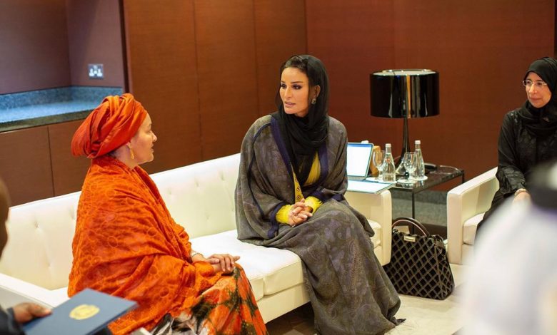 Sheikha Moza Meets Deputy Secretary-General of United Nations
