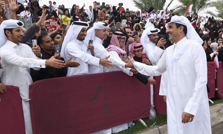 HH The Amir attends the national day parade 