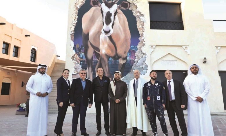 Inauguration of the “Al Maha Going Ahead,” mural at Katara