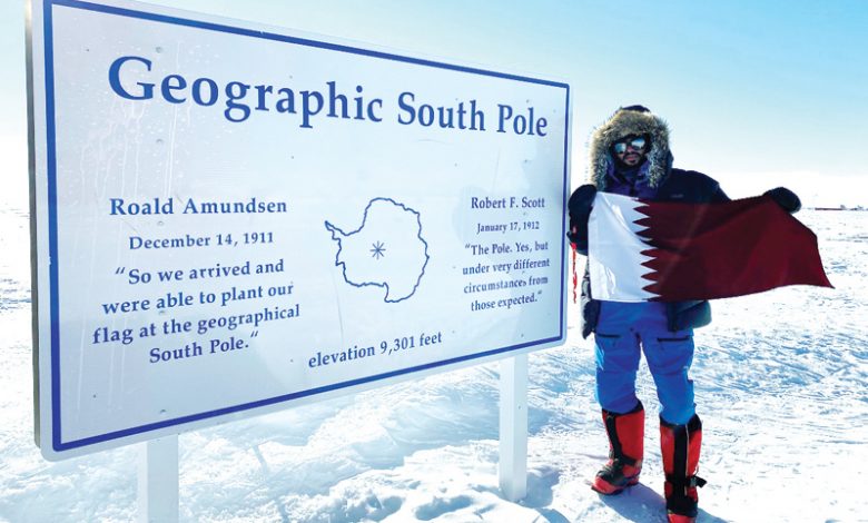 Qatari adventurer summits the highest mountain in Antarctica