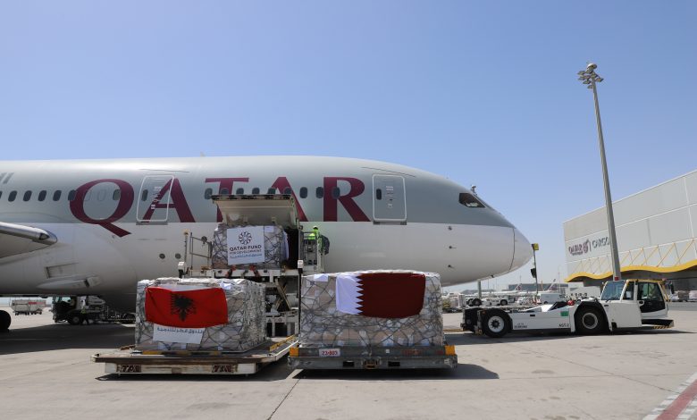 Urgent Qatari medical aid arrives in Albania