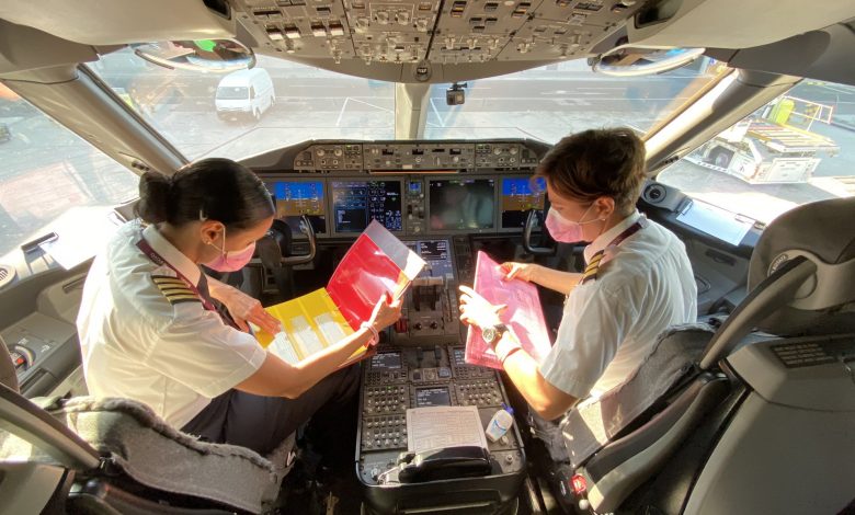 QA operates an exceptional flight with all female crew members