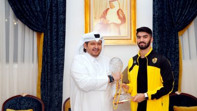Sheikh Hamad bin Suhaim Al-Thani Honors Champions of Qatar SC Table Tennis Team