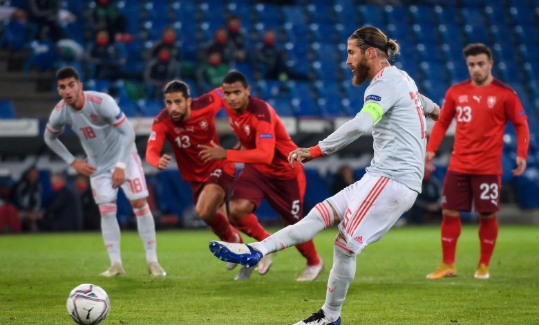 Spain grab draw with Switzerland after record-man Ramos misses two penalties