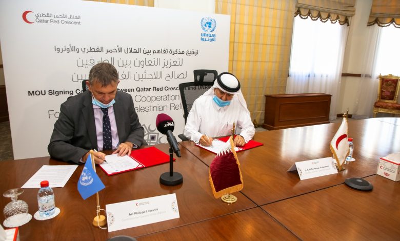 QRCS, UNRWA Launch Joint Humanitarian Campaign for Palestinians