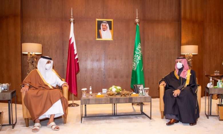 Amir Meets Saudi Crown Prince