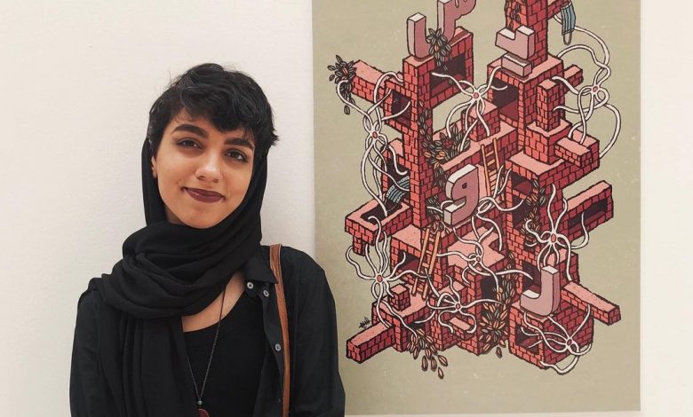 Shima Aeinehdar wins '100/100 Hundred Best Arabic Posters' competition