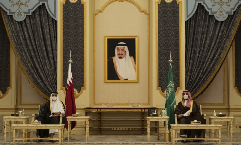 HH the Amir Holds Talks Session with Saudi Crown Prince