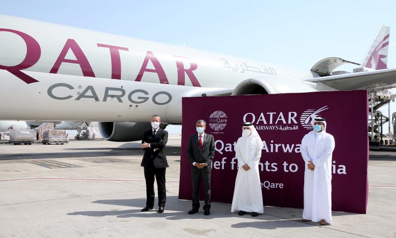 Qatar Airways sends 3 planes loaded with medical supplies to India