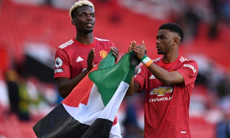 Pogba, Diallo display Palestine flag after Man Utd match