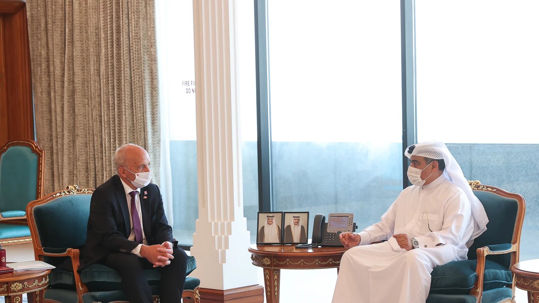 Minister of Commerce Meets Switzerland's Head of Finance Federal Department