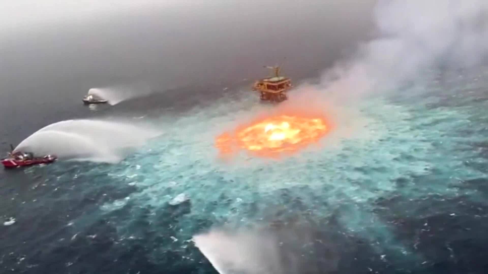 Leaky Gas Pipeline Sparks an Inferno in the Gulf of Mexico