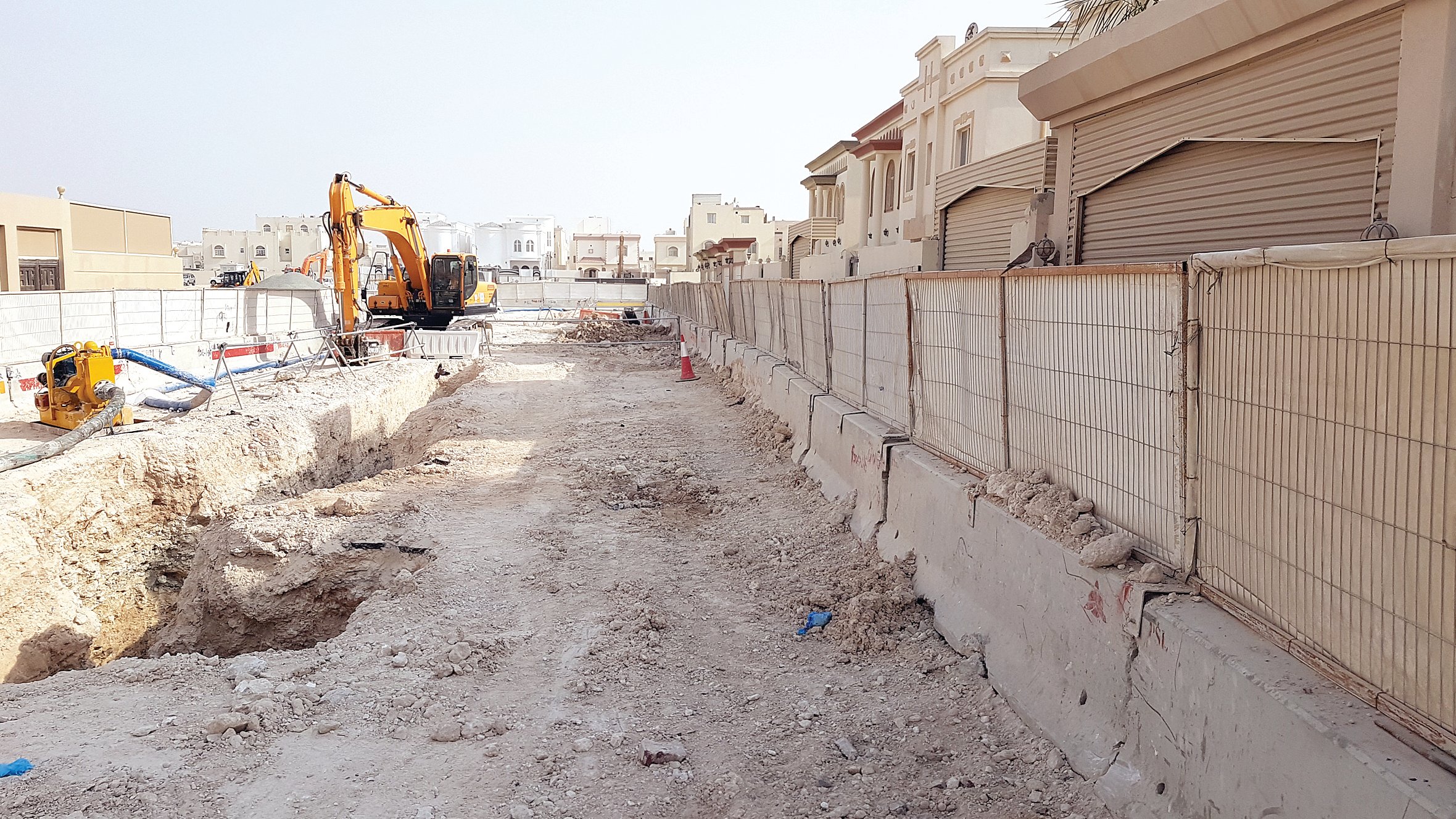 Infrastructure works are disturbing the residents of Al Meshaf streets