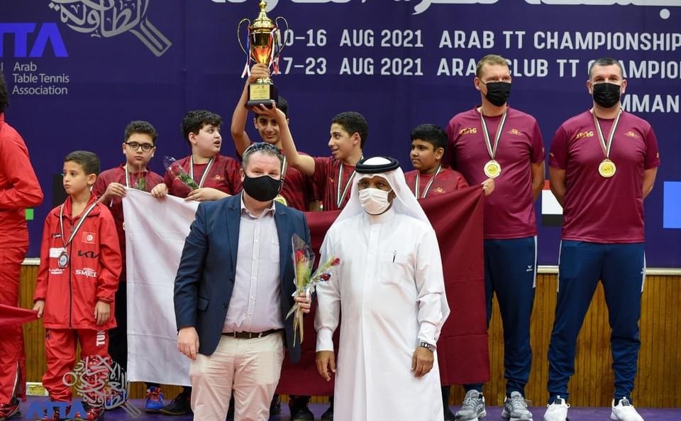 Qatar Wins Gold in Arab Table Tennis Championship for Junior Category