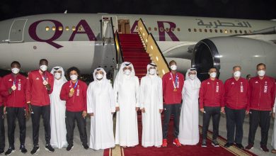 HH Personal Representative of HH the Amir Welcome Champions of Tokyo Olympics