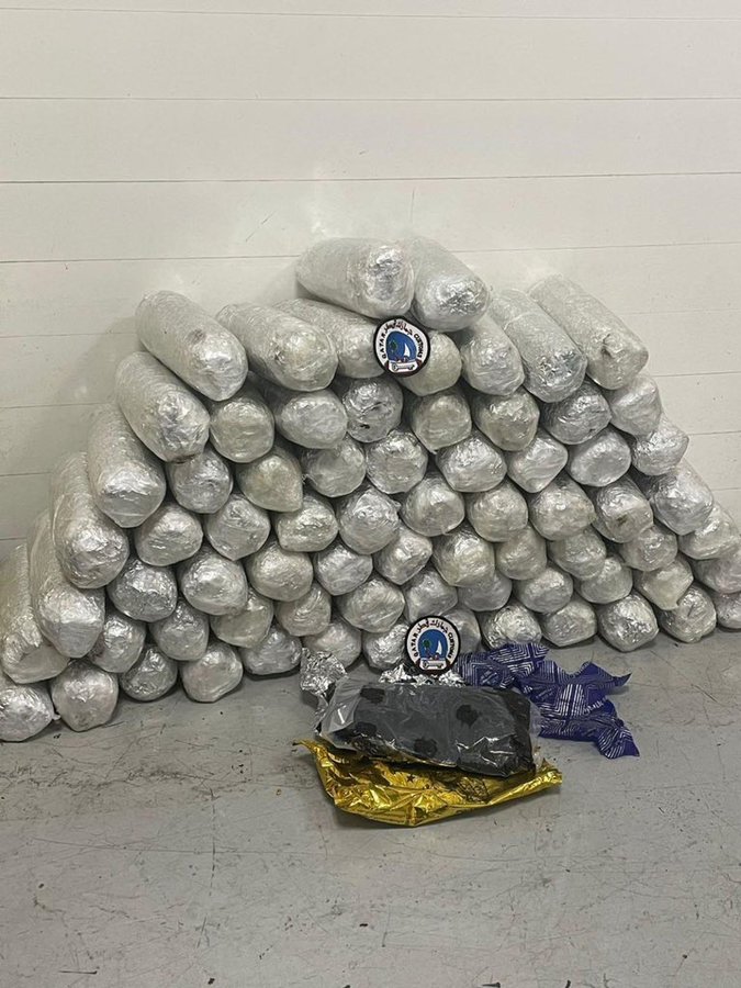 Customs thwarts attempt to smuggle 76 kg  of hashish hidden in fuel tank
