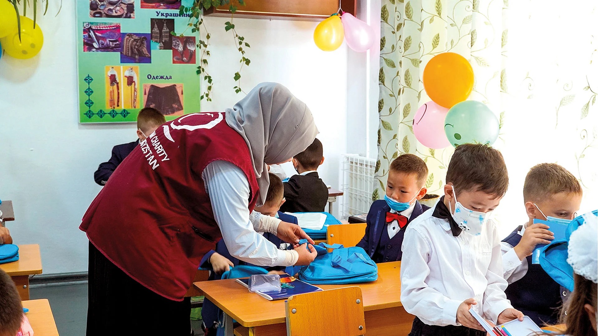 QC Distributes School Bags To Orphans in Kyrgyzstan