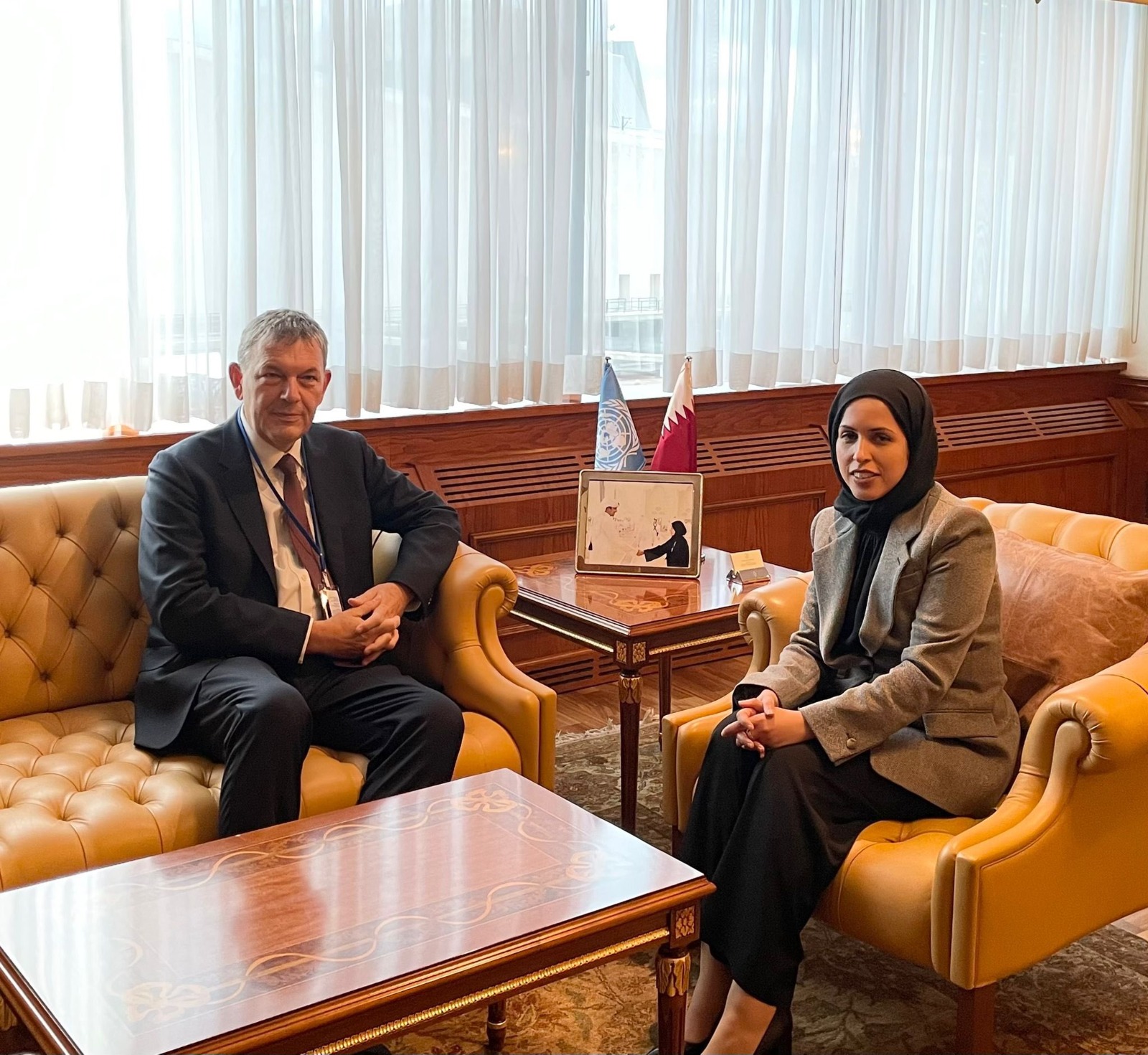 Sheikha Alya Al-Thani Holds Several Meetings with Senior UN Officials