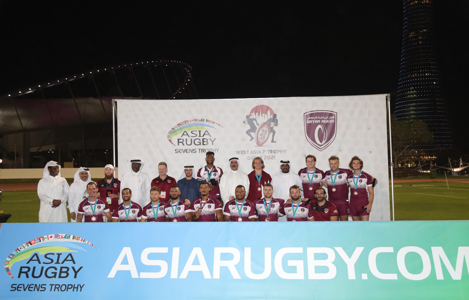 Qatar Men's Team Win Third Place in West Asia Rugby 7s Trophy 2021
