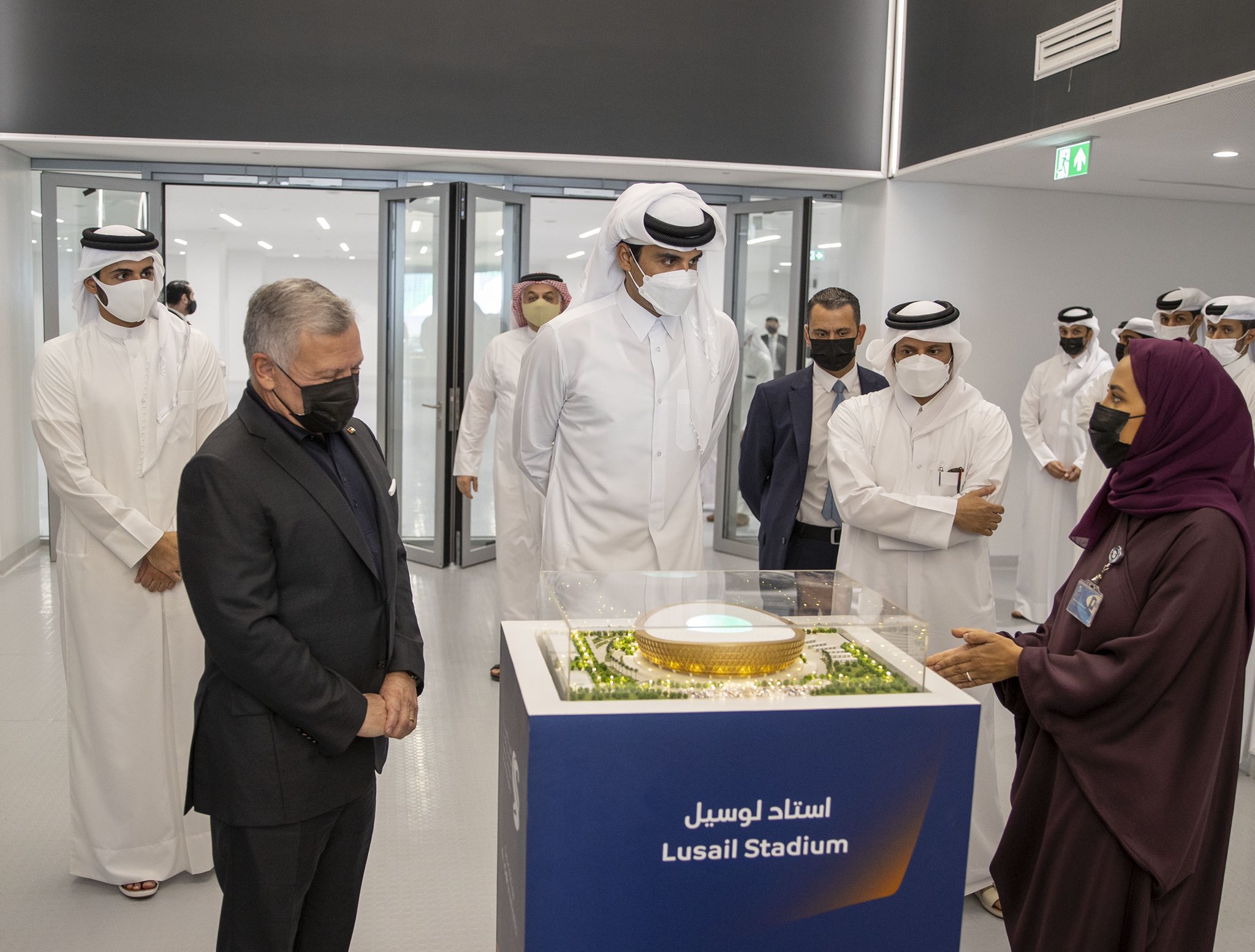 HH the Amir and HM the King of Jordan Visit the Education City Stadium
