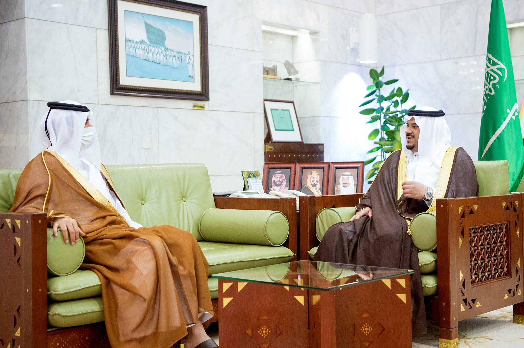 Acting Governor of Riyadh Meets Qatari Ambassador