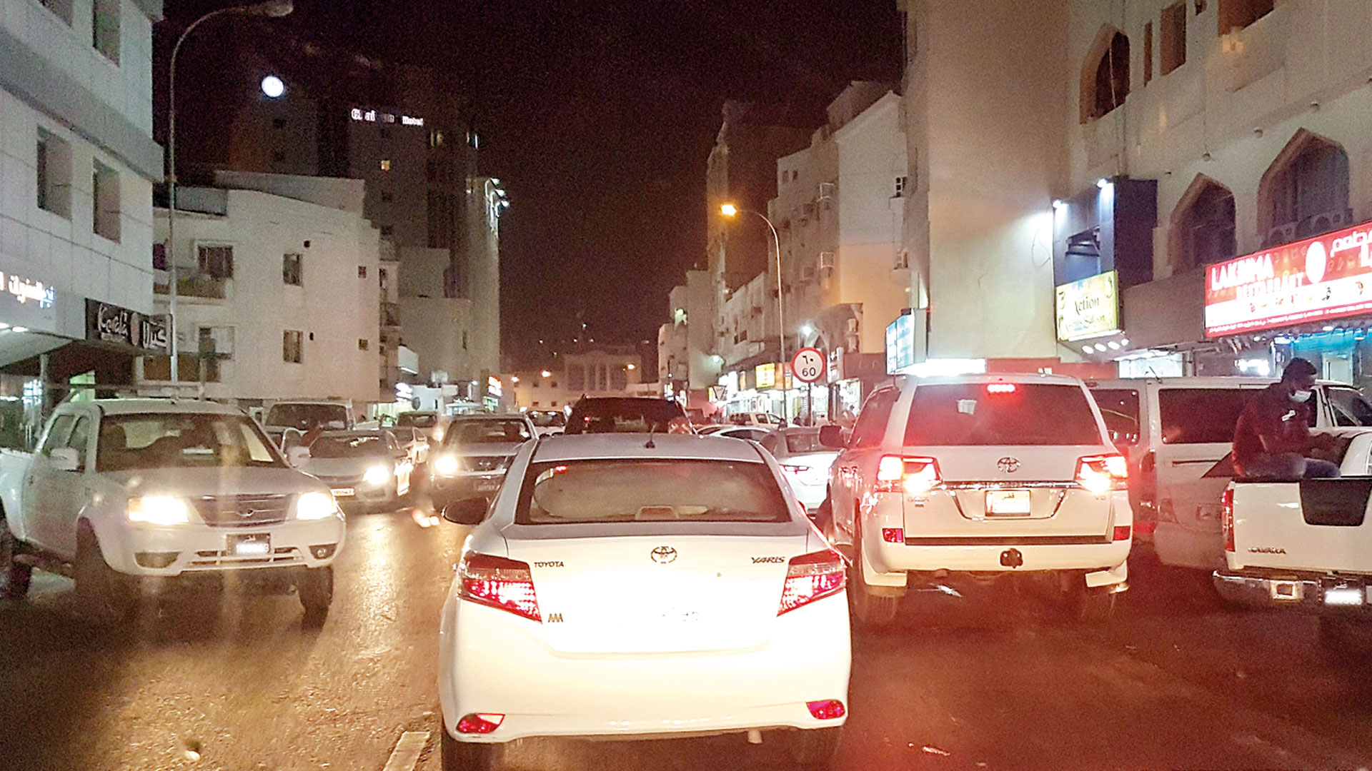 Daily traffic congestion on Najma Street due to hot drinks shops
