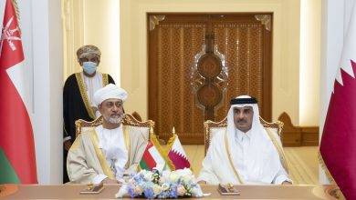 Amir, the Sultan of Oman Witness Signing of Agreements
