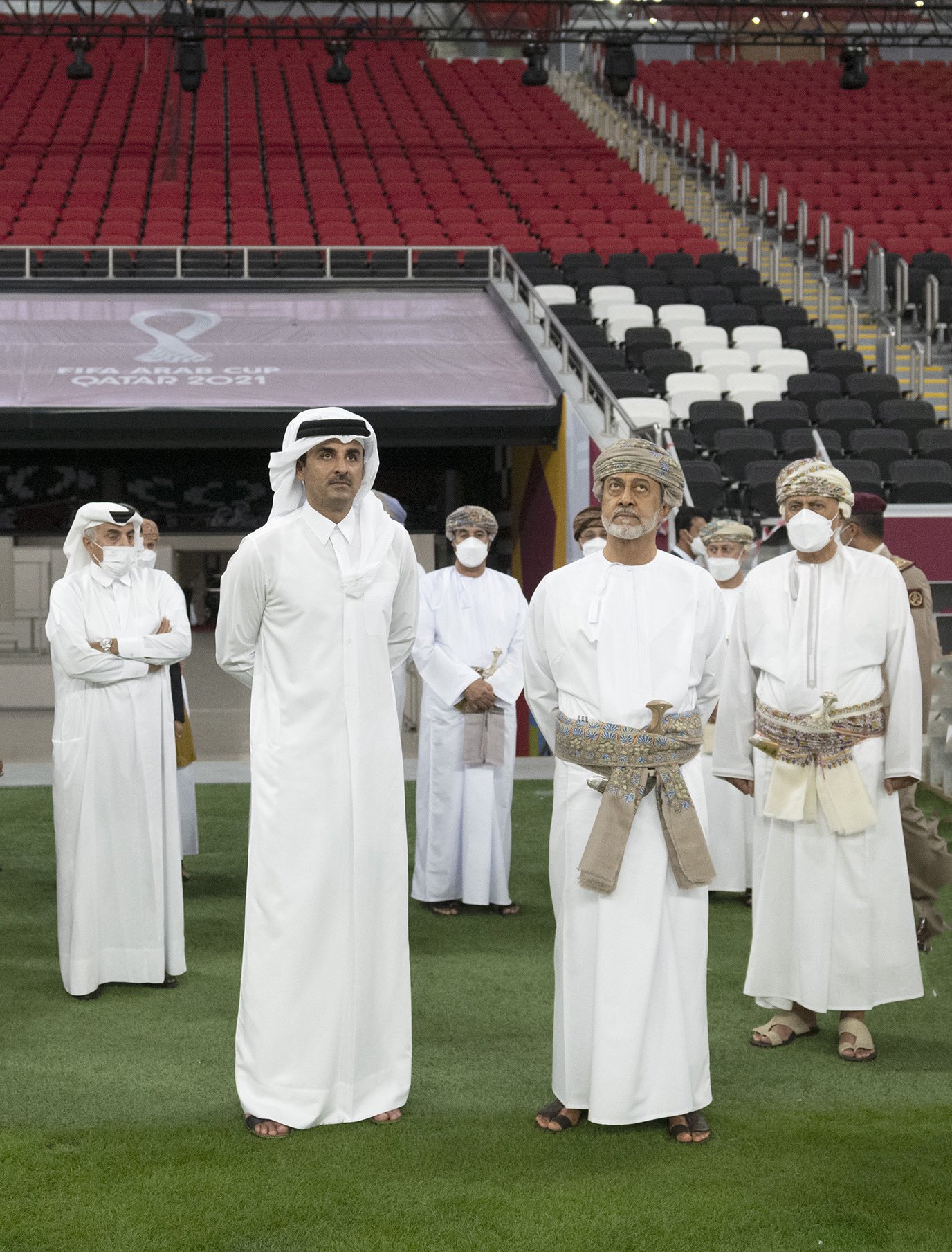 Amir, Sultan of Oman Visit Al Bayt Stadium