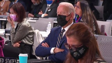 Biden appears to fall asleep during climate speech