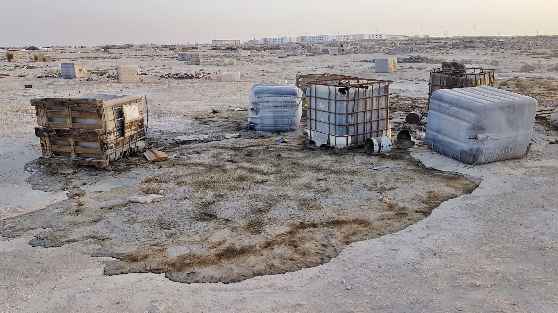 A Waste oil dumpsite in Aba Saleel