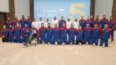 QOC President Honors Qatari Handball Team