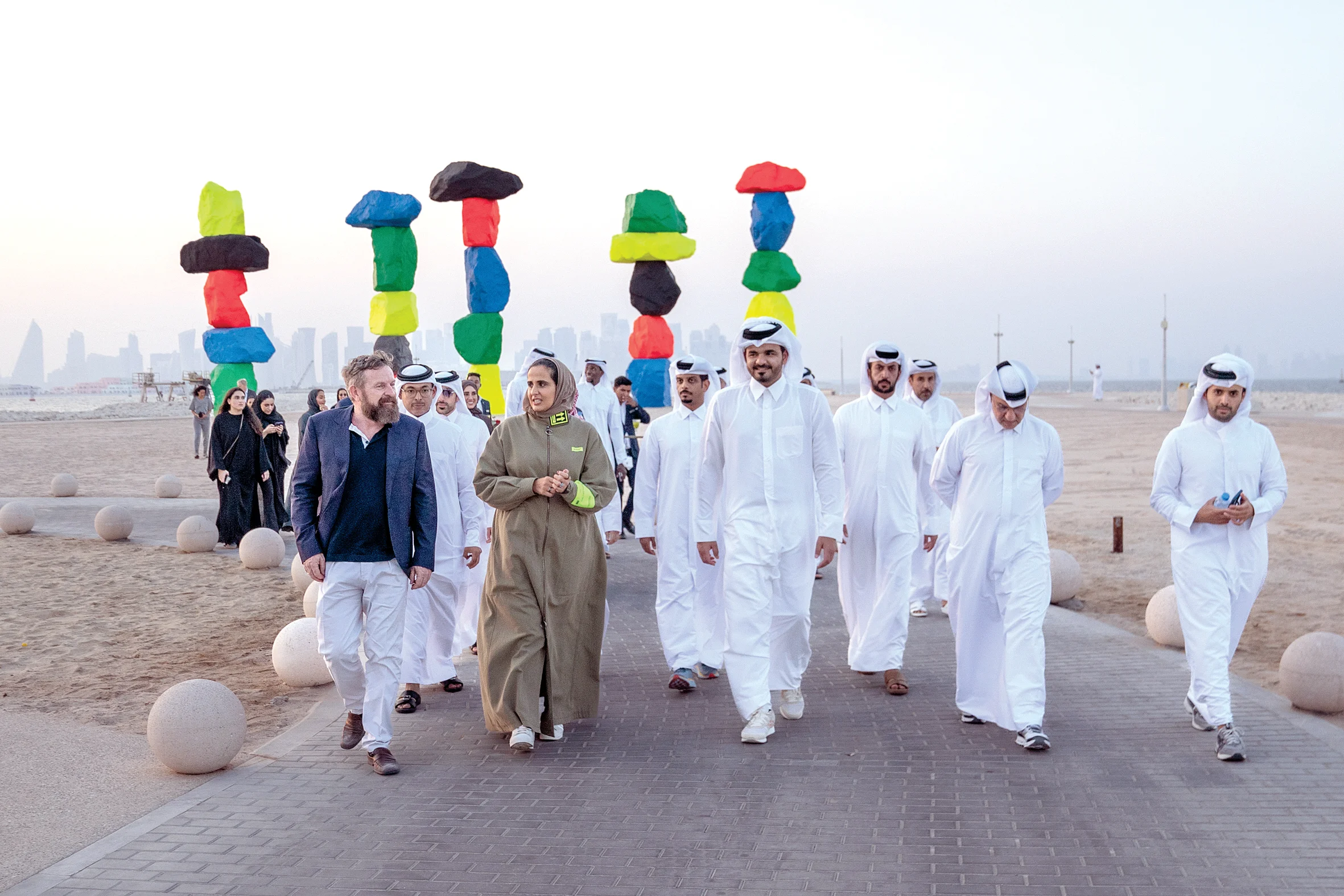 QOC President Attends 'Doha Mountains' Unveiling Ceremony